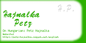 hajnalka petz business card